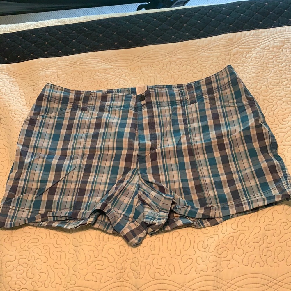 Blue Plaid Women's Casual Shorts
